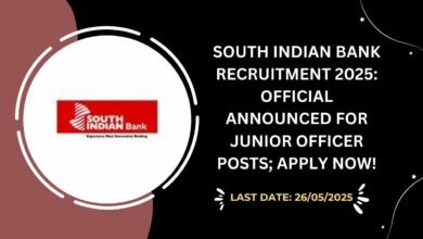 South Indian Bank Recruitment 2025 Official Announced for Junior Officer Posts; Apply Now!