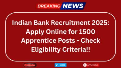 Indian Bank Recruitment 2025, Indian Bank Apprentice Recruitment