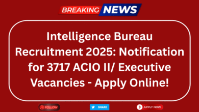 Government Job Alert – Intelligence Bureau Recruitment 2025