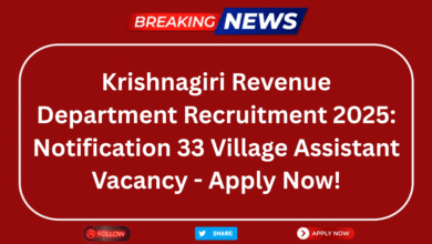 Krishnagiri Revenue Department Recruitment 2025