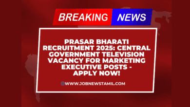 Prasar Bharati Recruitment 2025 Central Government Television Vacancy for Marketing Executive Posts - Apply Now!