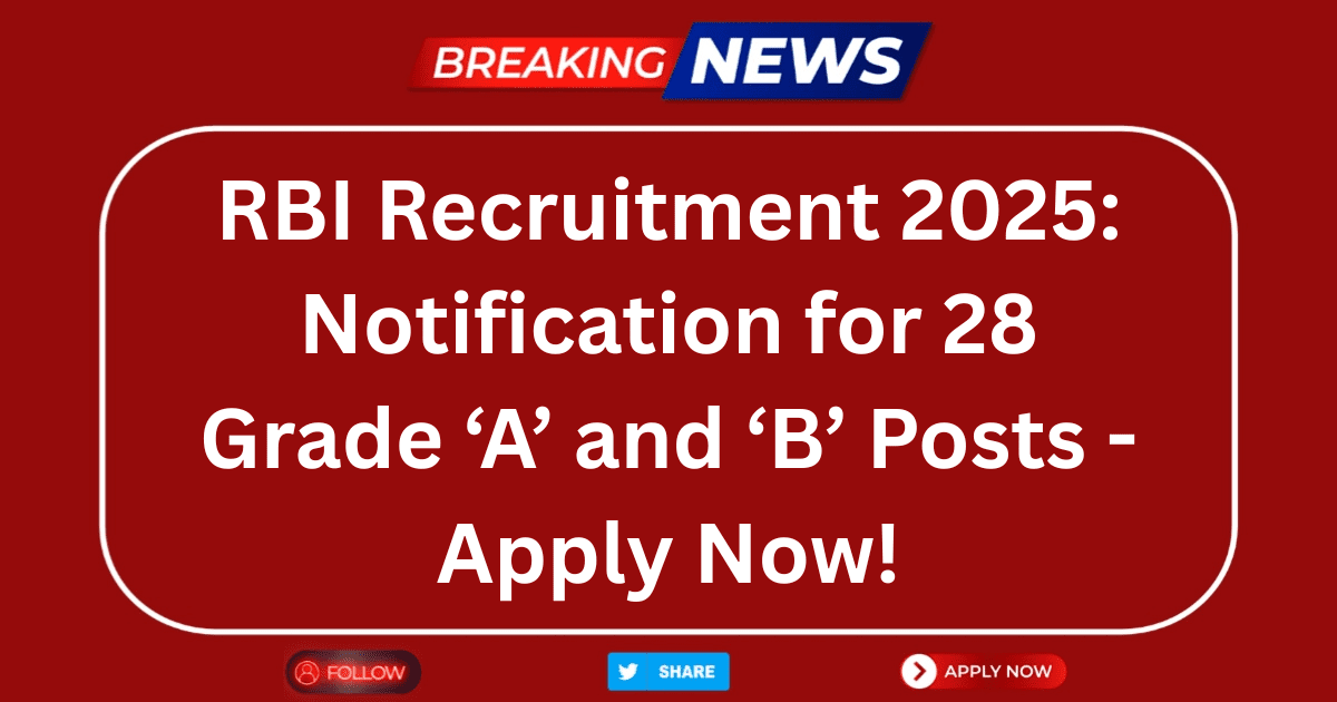 RBI Recruitment 2025 Notification