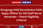 Sivaganga DHS Recruitment 2025
