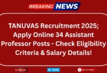 TANUVAS Recruitment 2025