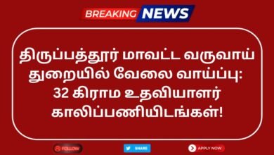 Tirupattur Revenue Department Recruitment 2025