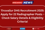 Tiruvallur DHS Recruitment 2025