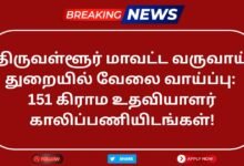 Tiruvallur Revenue Department Recruitment 2025