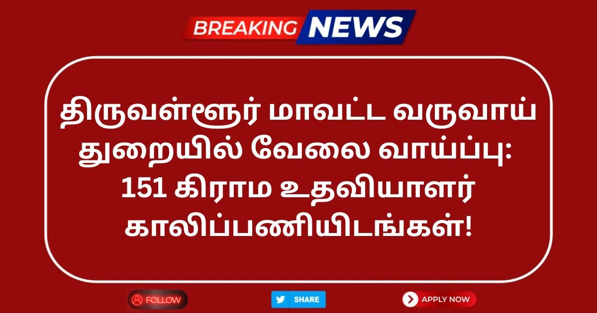 Tiruvallur Revenue Department Recruitment 2025