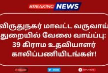 Virudhunagar Revenue Department Recruitment 2025