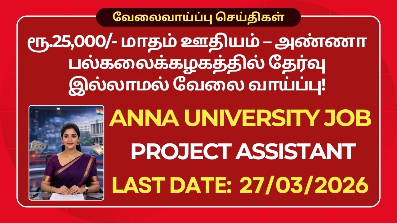 Anna University Recruitment 2026
