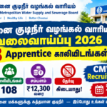 CMWSSB Recruitment 2026 108 Apprentice Vacancies for BE BTech Diploma